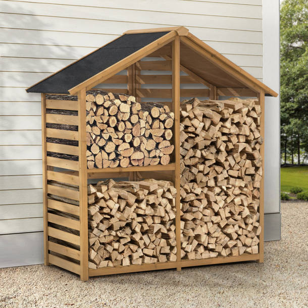 Foundry Select Woodacre 46'' W x 22'' D Wood Log Store & Reviews Wayfair